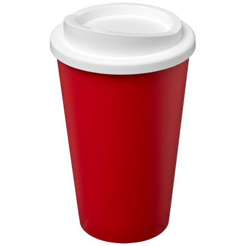 Gobelet publicitaire recyclé 350ml Americano® Rouge / Blanc
